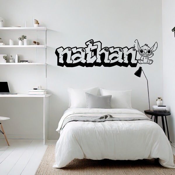 Voorbeeld van de muur stickers: Nathan Graffiti Stitch 2